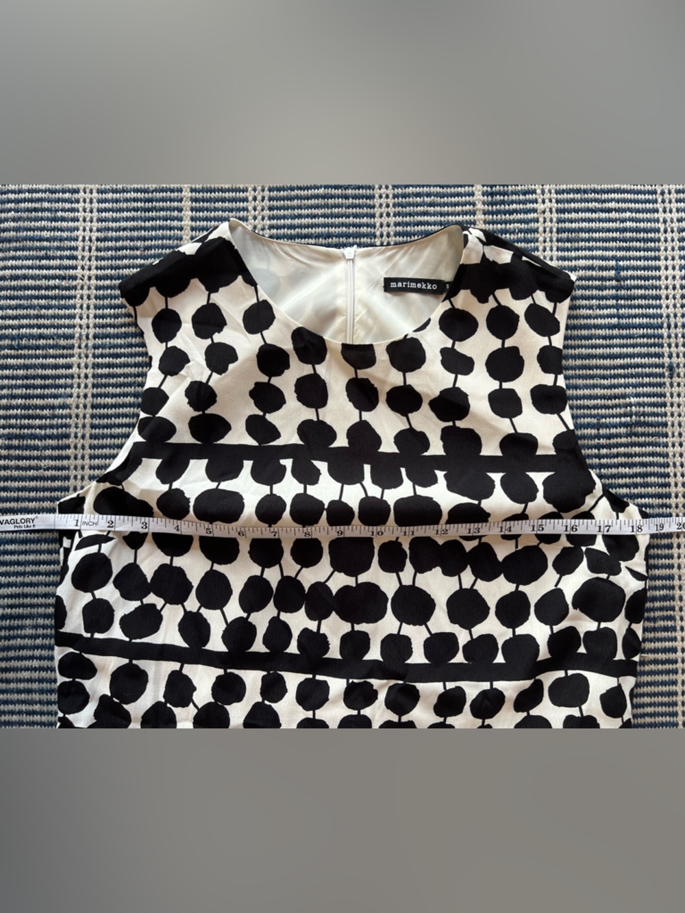 Marimekko Onanda Tikat black white dot shift dress size 40 or approx Large - Picture 4 of 8